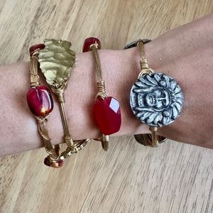 FSU Seminole Bourbon & Boweties Gold Bangle Bracelets